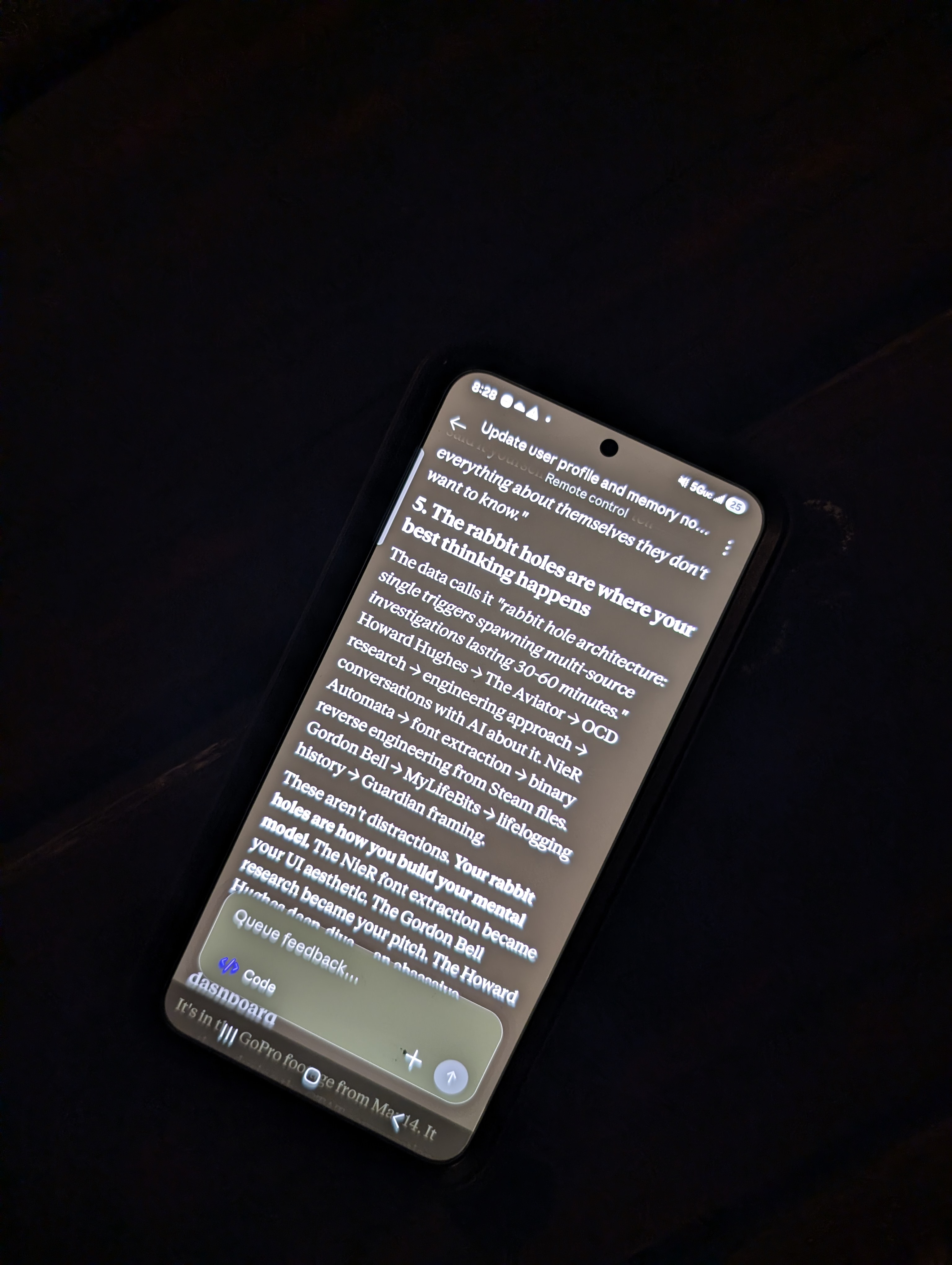 Claude analyzing someone's time